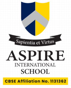 Aspire International School logo Black Text